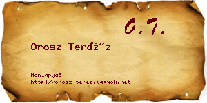 Orosz Teréz névjegykártya